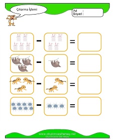 Çıkarma İşlemi Çalışma Sayfaları